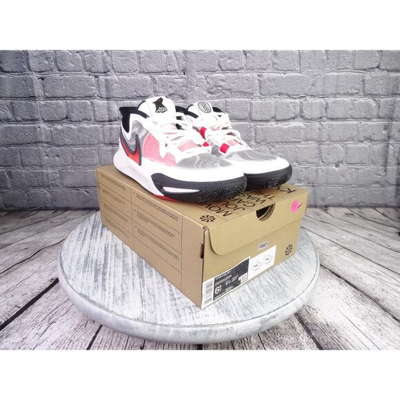 Nike Kyrie 8 GS White/University Red/Black/Wolf Grey Size 6.5Y New In Box - Picture 1 of 11